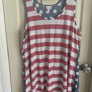 Red and White Striped Tank Top